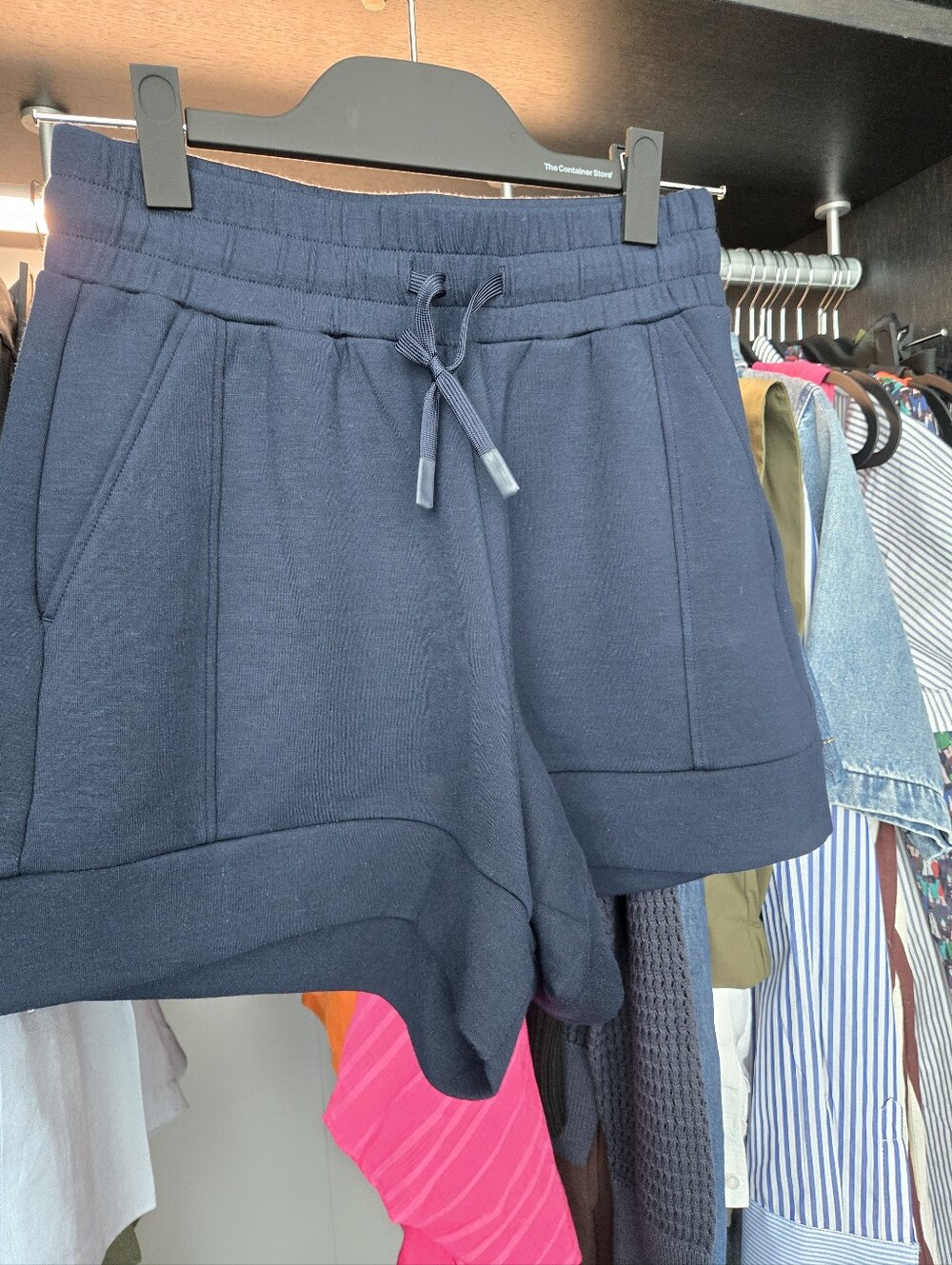 Varley Navy Drawcord Athletic Shorts